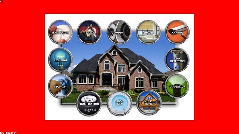 modern smart home living room with AI dashboard