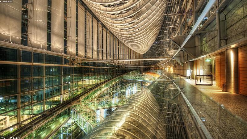 modern futuristic indoor security drone patrolling a contemporary living room